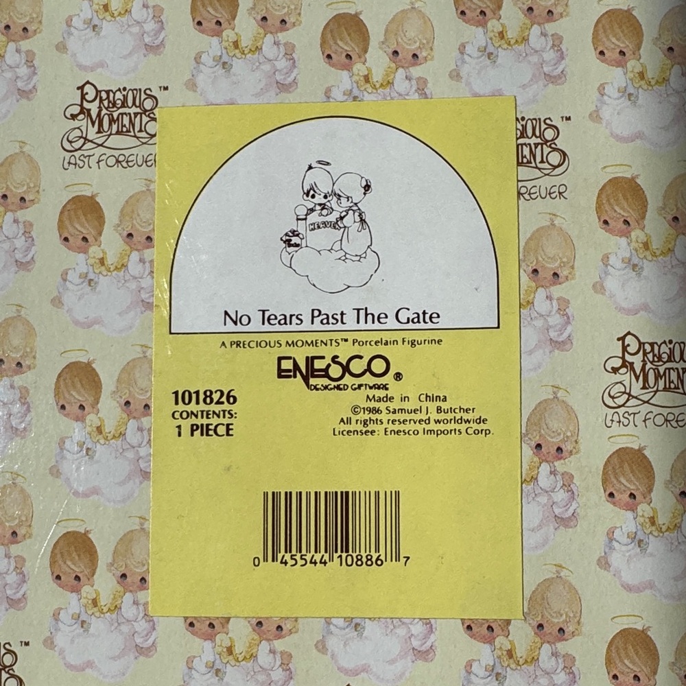 Precious Moments Porcelain Figurine “No Tears Past The Gate”